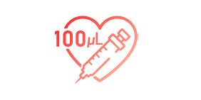 少量検体で、患者の負担が少ない